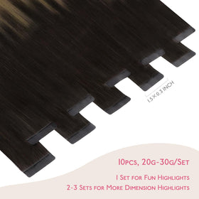 Pack de 10 extensions de cheveux WENNALIFE avec rubans adhésifs