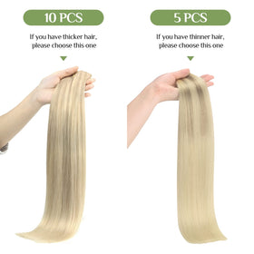 Pack de 10 pièces des extensions capillaires DOORES