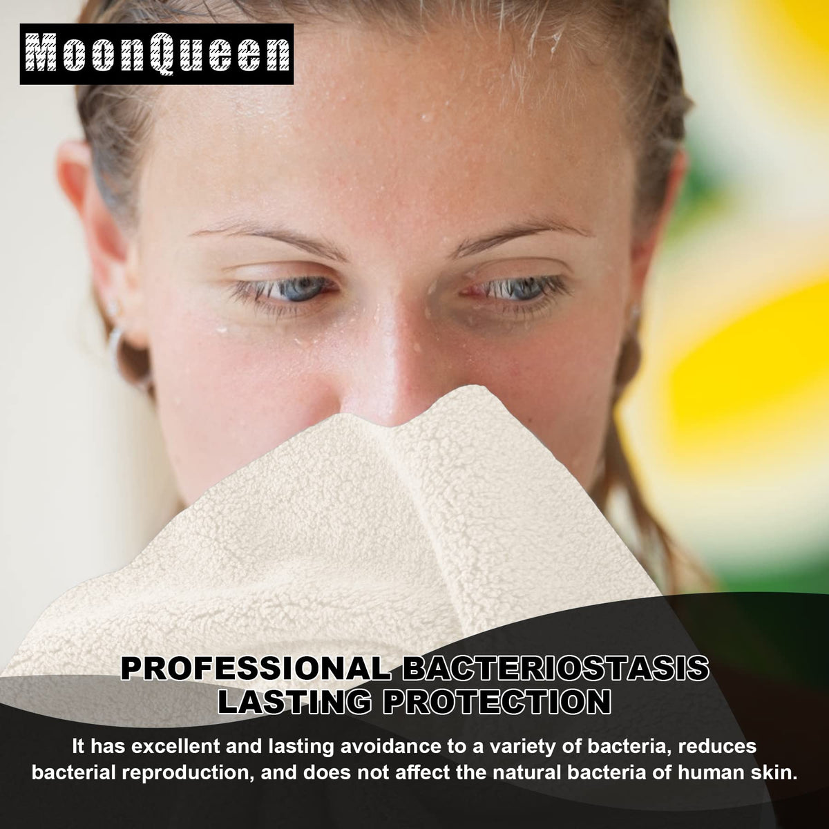 Pack de 12 serviettes en microfibre MOONQUEEN sur une surface