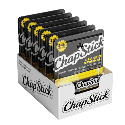 Pack de 12 tubes de baume à lèvres ChapStick Classique Original