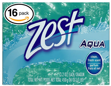 Pack de 16 barres de savon Zest Aqua avec parfum frais