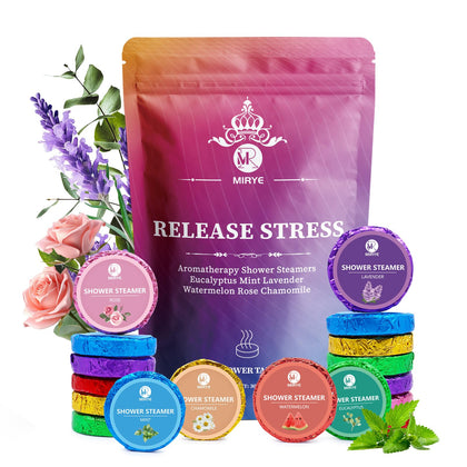 Pack de 18 bombes de douche aromathérapie MR MIRYE avec 6 parfums différents