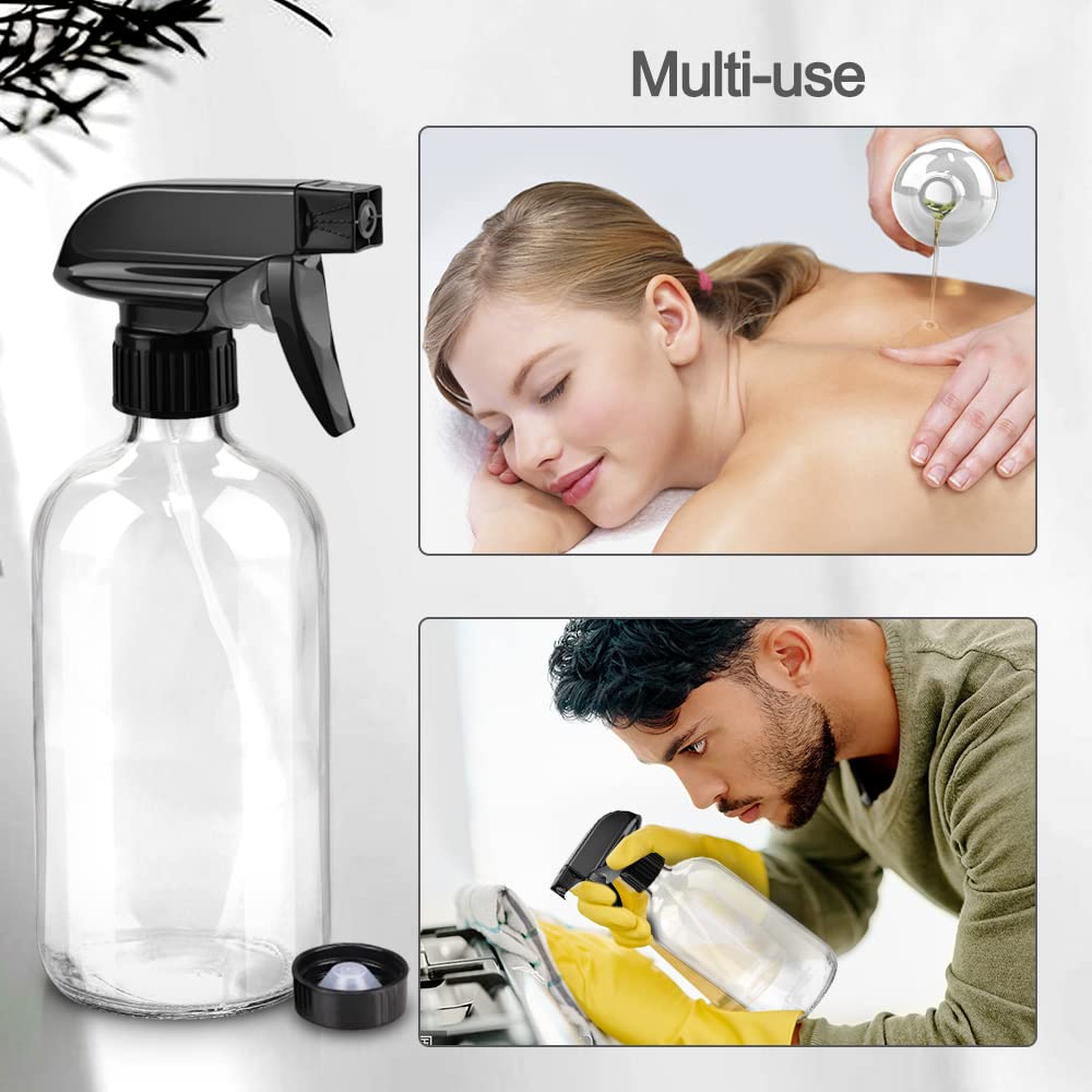 Pack de 2 bouteilles en verre spray Worldgsb avec étiquettes