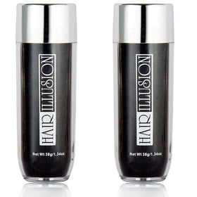 Pack de 2 Hair Illusion Fibres de Cheveux Réels Noires 38g