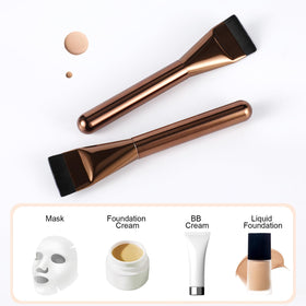 Pack de 2 pinceaux plats BEAUTYFACTOR pour le maquillage
