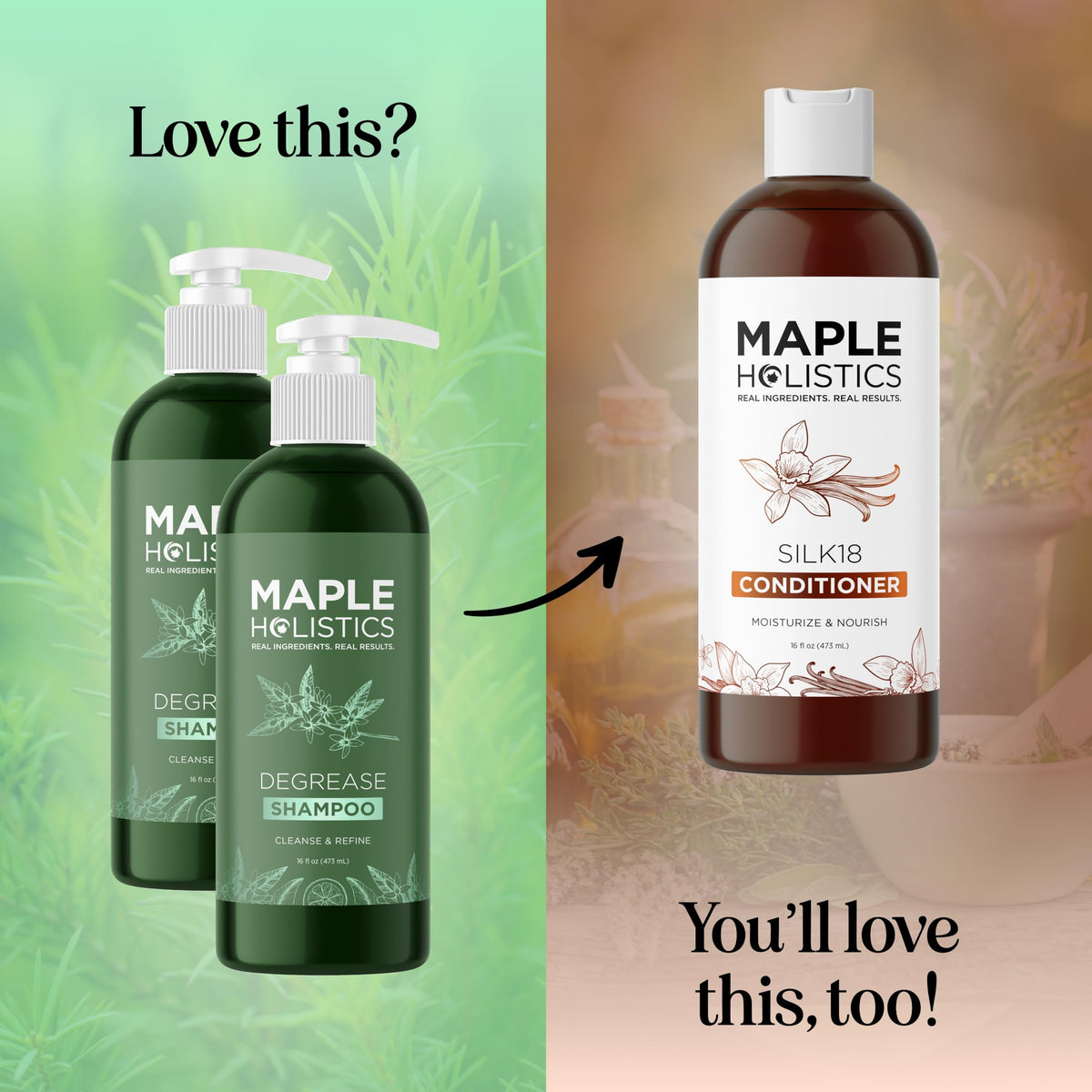 Pack de 2 shampooings clarifiants Maple Holistics