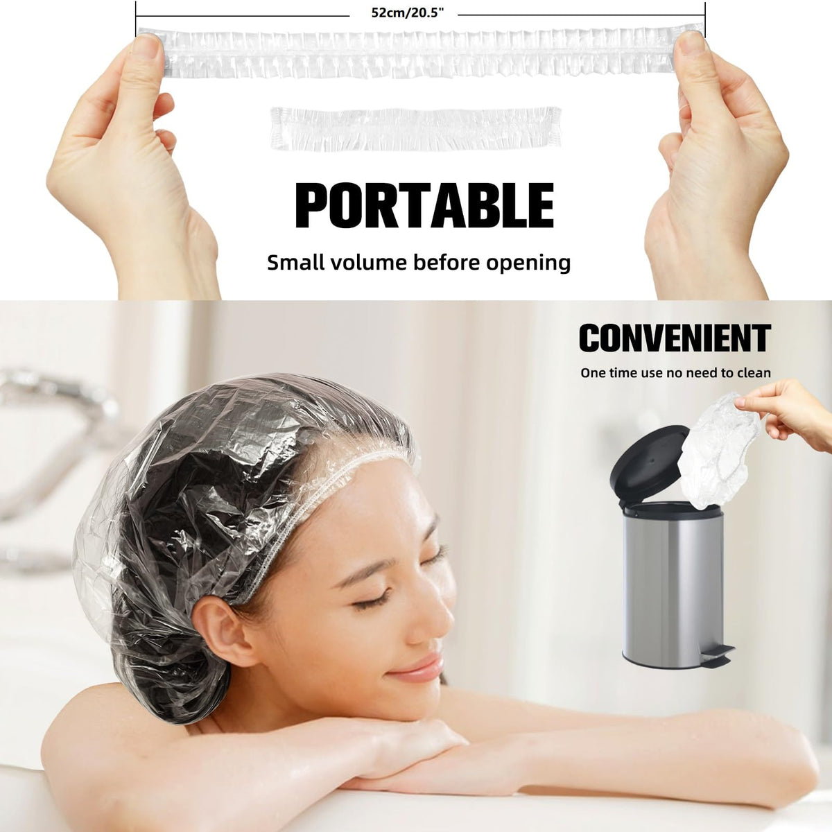 Pack de 200 bonnets de douche AIDIQIU