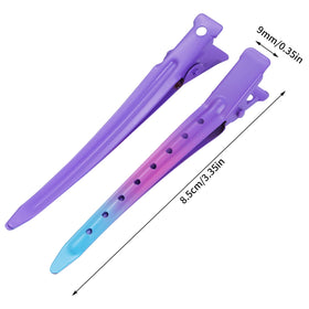 Pack de 24 clips en métal Bantoye couleur violet dégradé