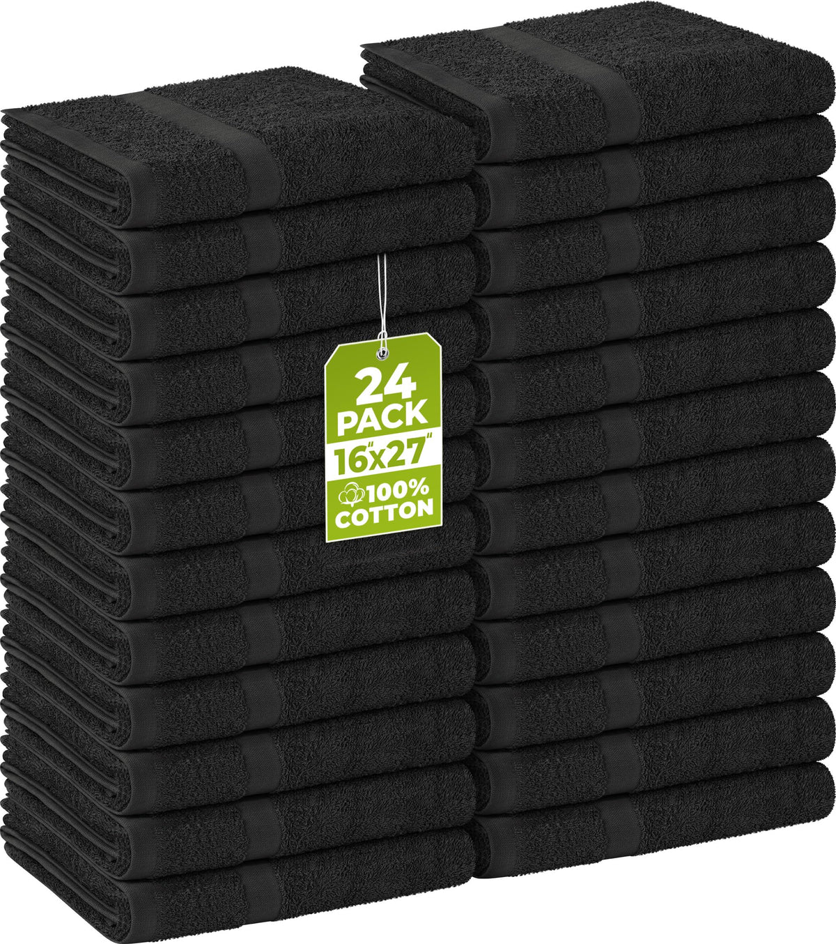 Pack de 24 serviettes de salon Utopia en coton noir