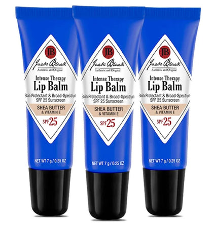 Pack de 3 baumes à lèvres Jack Black Intense Thérapie avec SPF 25