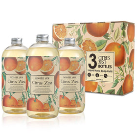 Pack de 3 bouteilles de savon liquide ROMIIE ZOI 800 ml Citrus Zest