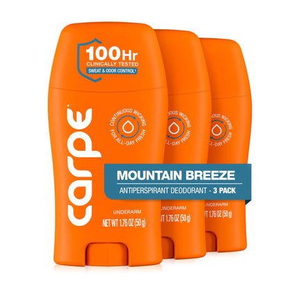 Pack de 3 déodorants antitranspirants Carpe Mountain Breeze