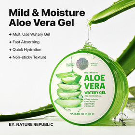 Pack de 3 gels à l'aloe vera Nature Republic, présentation
