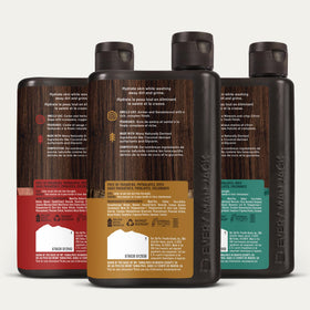 Pack de 3 gels douche Every Man Jack sur un fond naturel