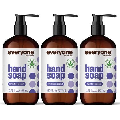 Pack de 3 savons liquides Lavande Coco de everyone pour les mains