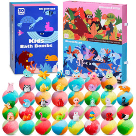 Pack de 30 bombes de bain BloomFizzy avec animaux terrestres et marins