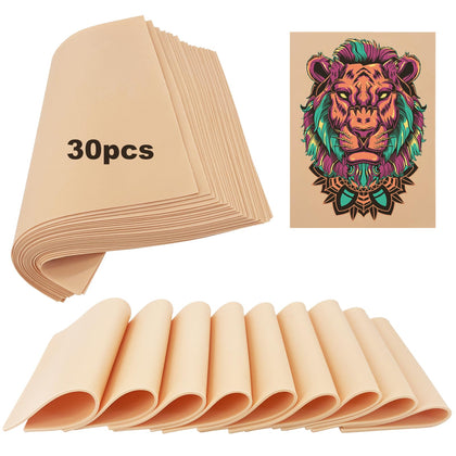 Pack de 30 feuilles de peau synthétique qeqanazo pour pratique de tatouage