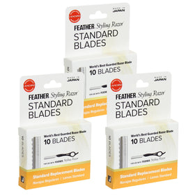Pack de 30 lames de rasoir Feather standard avec emballage