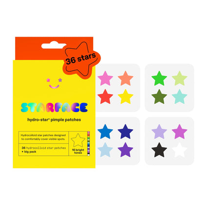 Pack de 36 patches anti-acné Hydro-Star® en forme d'étoile