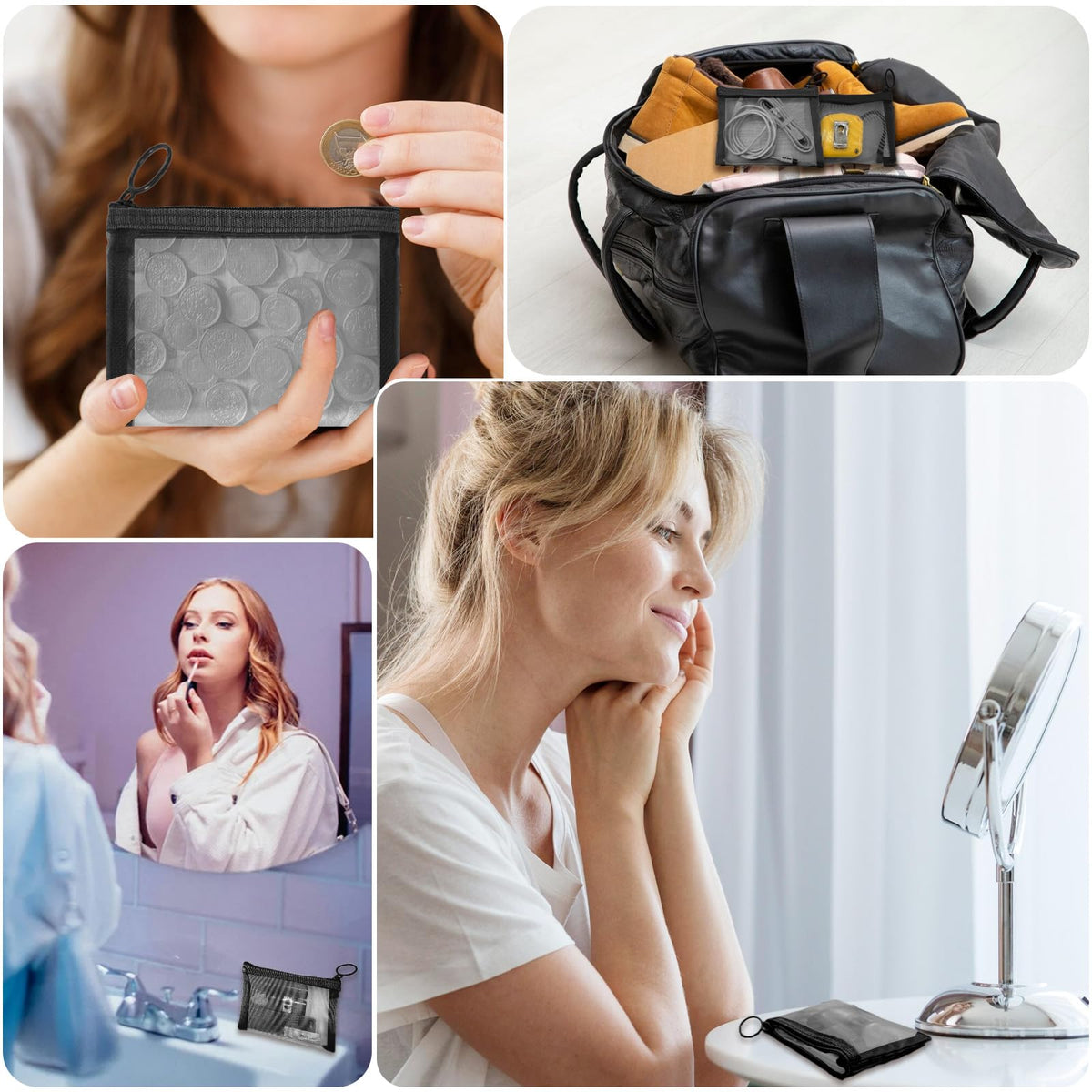 Pack de 4 mini pouches CarryEpic présentées ensemble