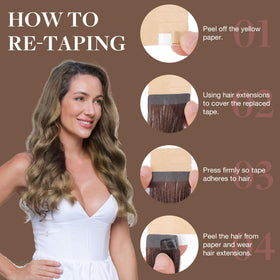 Pack de 40 pièces d'extensions de cheveux GOO GOO