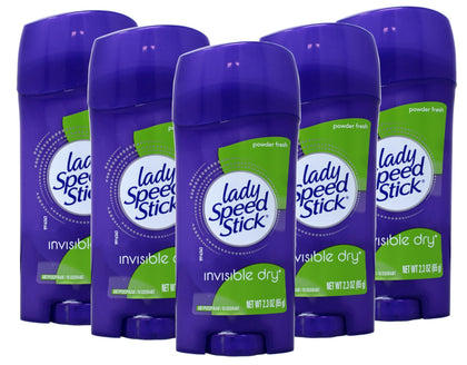 Pack de 5 déodorants antitranspirants Lady Speed Stick de couleur blanche