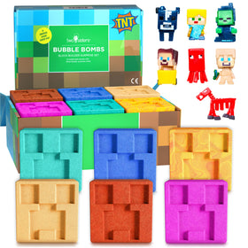 Pack de 6 bombes de bain Creeper avec jouets surprises