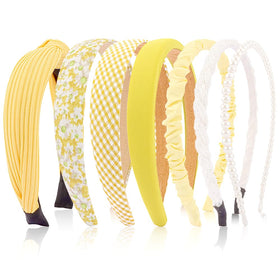 Pack de 7 élastiques AHONEY en jaune avec différents styles