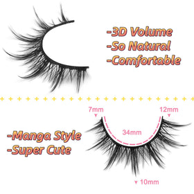 Pack de 7 paires de faux cils Manga EYDEVRO