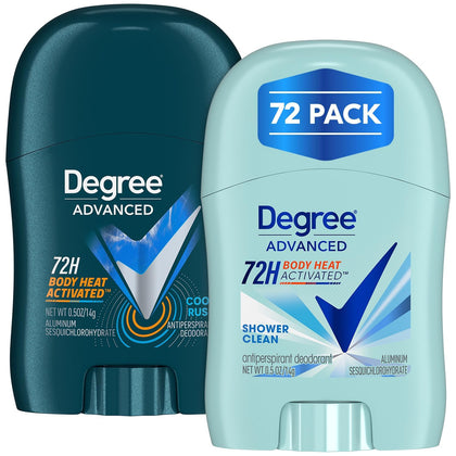 Pack de 72 déodorants Degree en format voyage, vue de face