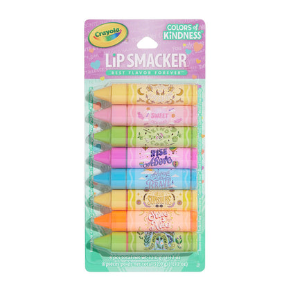 Pack de 8 baumes à lèvres Lip Smacker Crayola avec crayon coloré