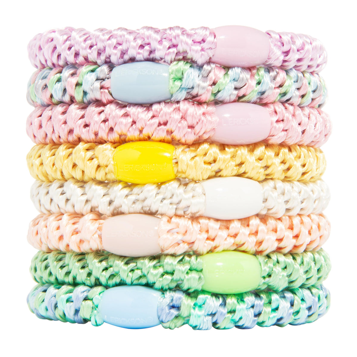 Pack de 8 élastiques à cheveux L. Erickson en couleurs pastel