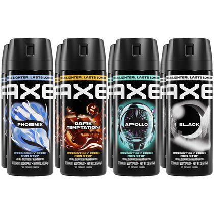 Pack de 8 sprays corporels AXE avec différentes fragrances