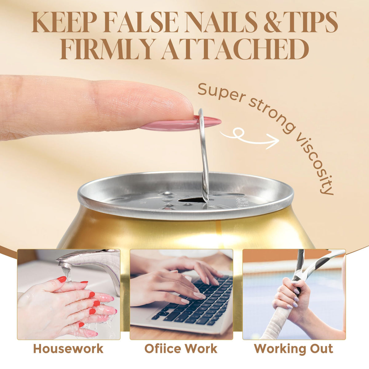 Pack de colle à ongles UNA GELLA avec étiquettes
