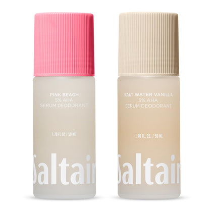 Pack de deux flacons de déodorant sérum AHA 5% Saltair, parfum Vanille Coco