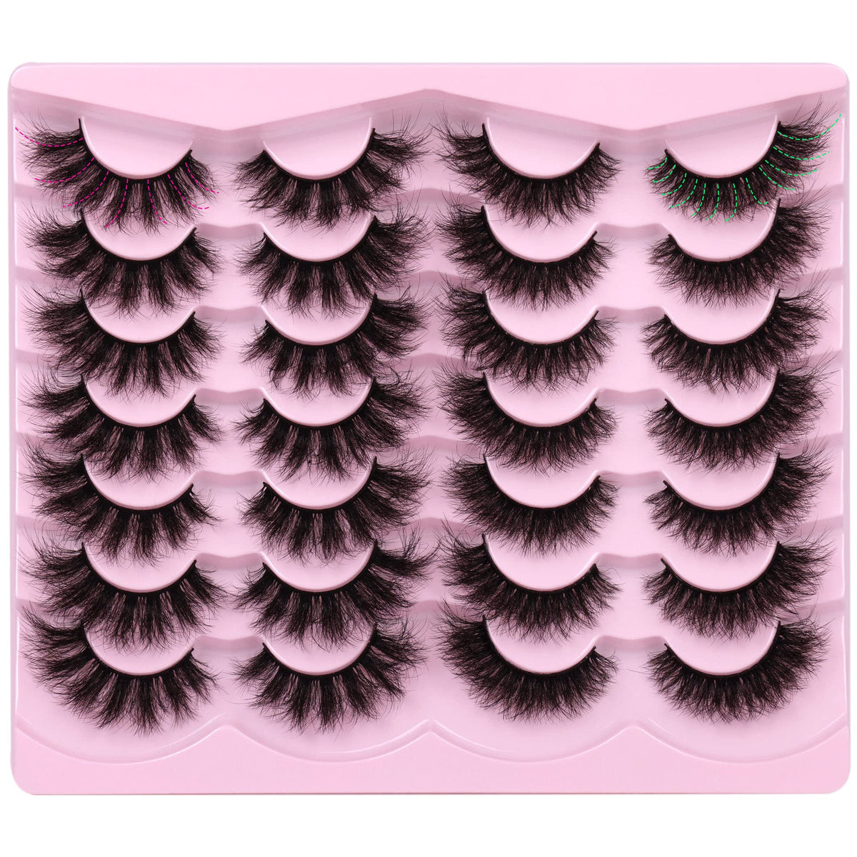 Pack de faux cils Newcally avec 14 paires de cils 8D volume épais