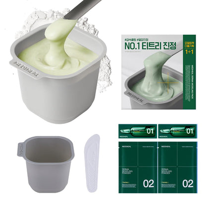 Pack de Modélisation Teatree MEDIHEAL vue avant avec ampoule et poudre
