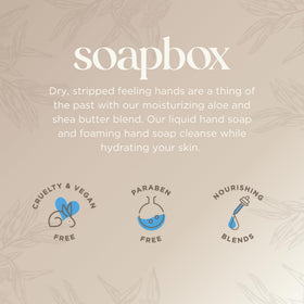 Pack de savon liquide Soapbox avec étiquettes de parfum