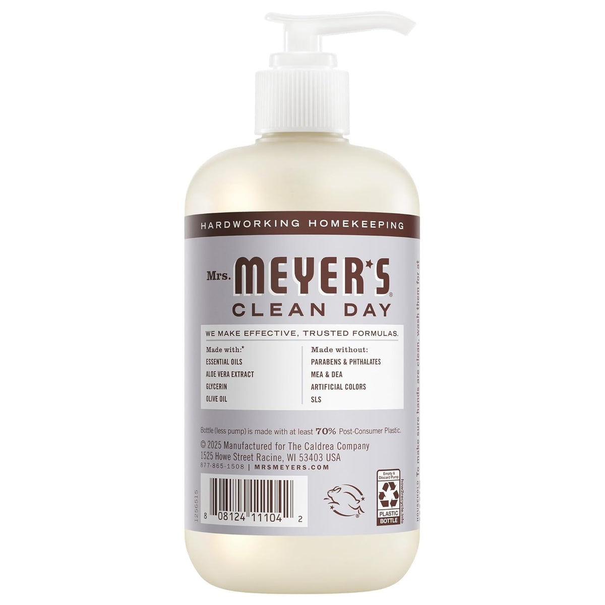 Pack de savons mains Mrs. MEYER'S sur un évier décoré pour les fêtes