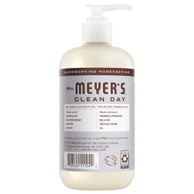 Pack de savons mains Mrs. MEYER'S sur un évier décoré pour les fêtes