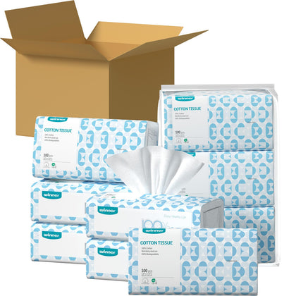 Pack de serviettes jetables Winner 1200 cotons 100% naturels