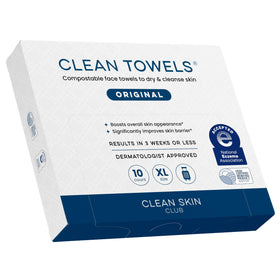 Pack de serviettes visage CLEAN SKIN CLUB XL de 10 unités, vue de face