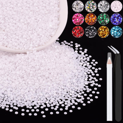 Pack de strass en résine BELLEBOOST 5000PCS 3mm blancs