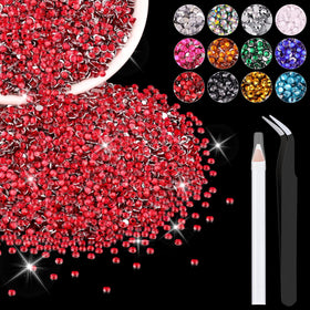 Pack de strass en résine rouge BELLEBOOST contenant 5000 pièces
