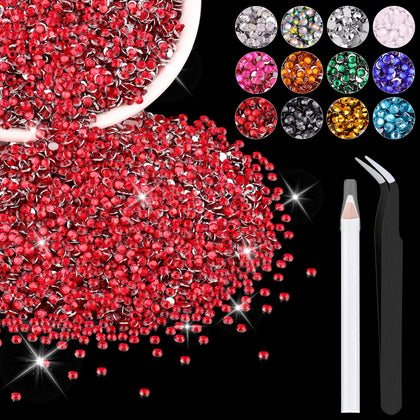 Pack de strass en résine rouge BELLEBOOST contenant 5000 pièces