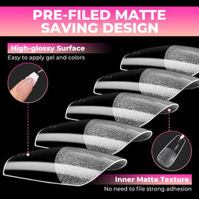 Pack de tips ongles coffin UNA GELLA avec 15 tailles