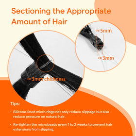 Pack des extensions de cheveux humains Micro Link 28 pouces
