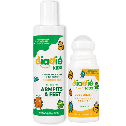 Pack mix naturel DIADIÉ avec déodorant et savon liquide pour enfants