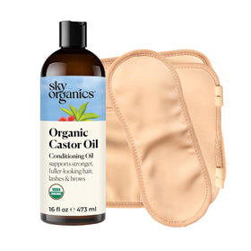 Pack Sky Organics Wraps en Huile de Ricin 16oz vue de face