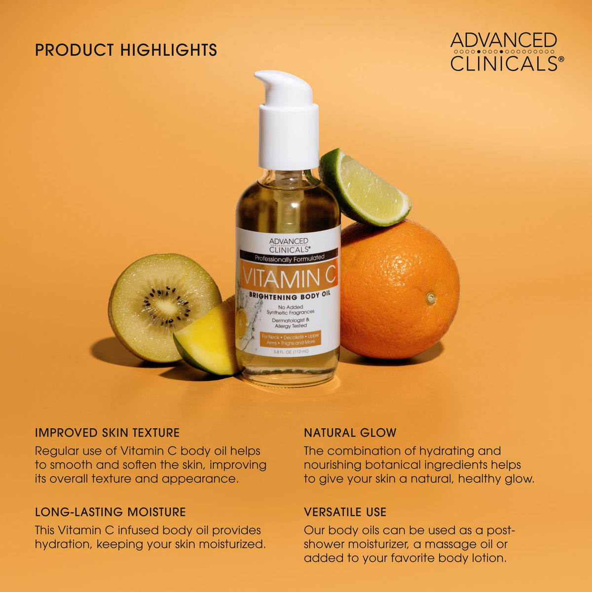 packaging de l'ensemble d'huiles Advanced Clinicals